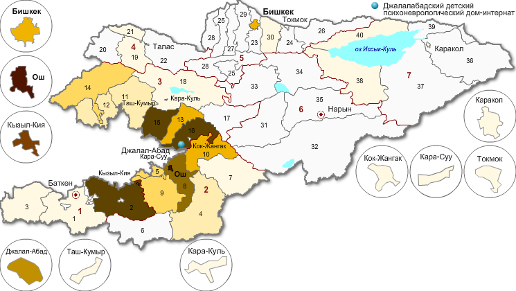 Карта баткенская область киргизии
