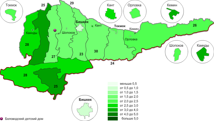 Карта чуйская долина